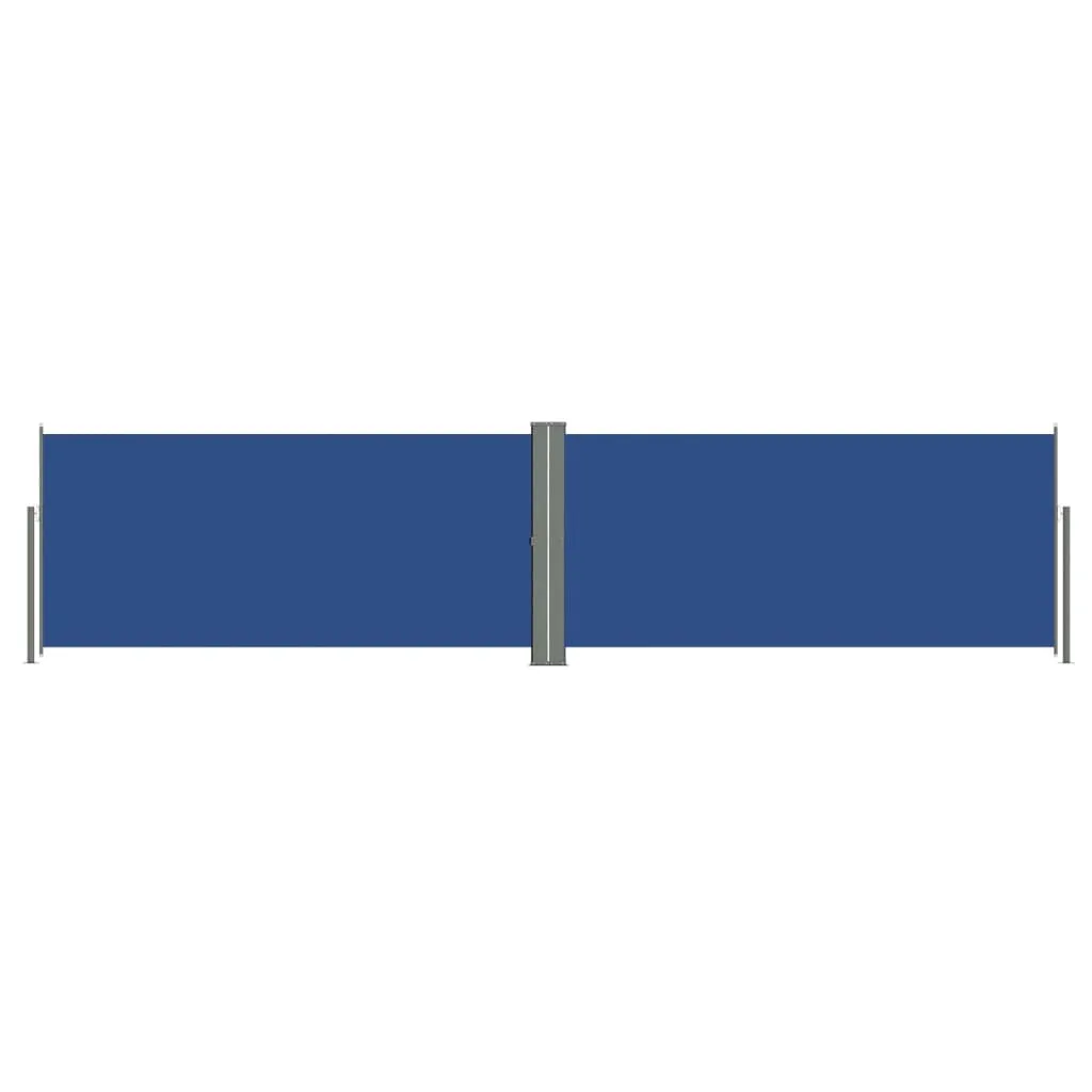 Retractable Side Awning Blue 140x600 cm